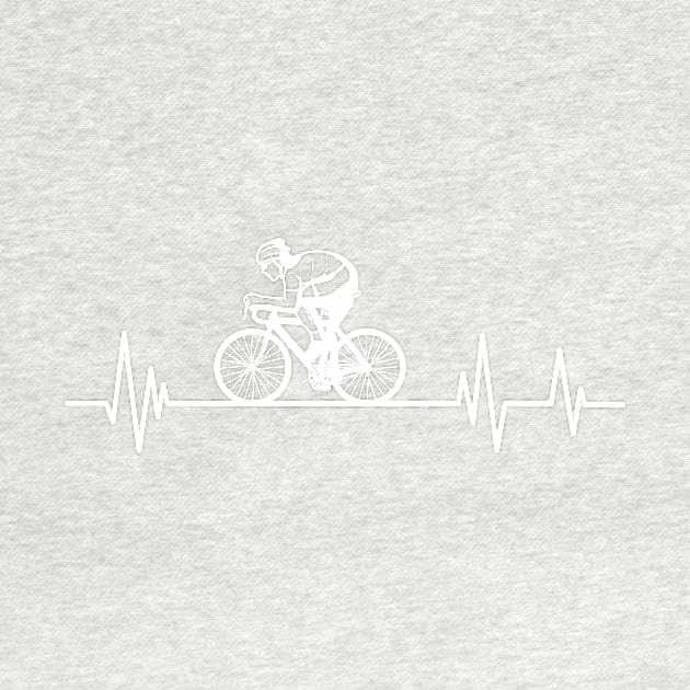 Bicycle Heartbeat,Cyclist Biker Heartbeat Biking ,cycling lovers by mezy